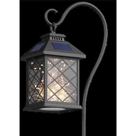 Feit Electric Feit Electric 8052999 12 in. Square Coach Lantern Solar Garden Stake - Black - Metal 8052999